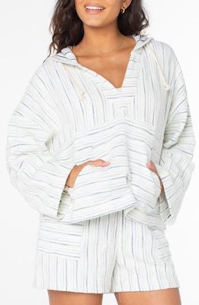 Roxy Rich Coast Stripe Hoodie in Cloud Dancer at Nordstrom Rack, Size X-Large