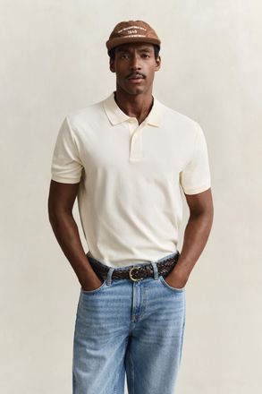 GANT Men Interlock Polo Shirt (XXXL) CREAMED WHITE