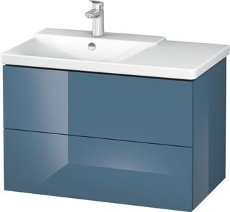 Duravit Duravit L-cube Mueble De Pared De 820mm De Ancho, Profundidad 481, 2 Cajones, Cabe p3 Comfort Art&iacute;culo 233385, Cuenca Izquierda, Color: Laca De Alto B