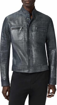 John Varvatos Reversible Leather Jacket in Dark Navy at Nordstrom, Size 58Xl