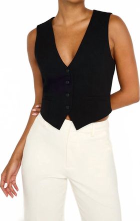 Good American Essential Suiting Vest In Black
