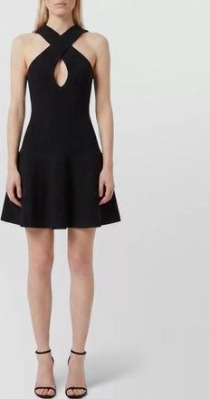 Alaia silk sleeveless cross-front mini dress