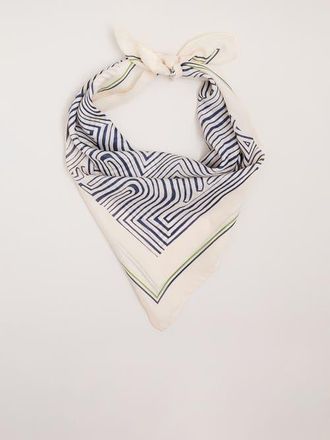 Phase Eight Printed Satin-Finish Scarf in Cream at Nordstrom
