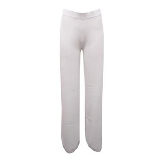 KANGRA Straight Trousers, female, White, Size: XS Palazzo Viscose Pant