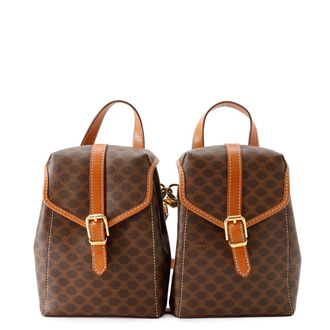 Celine Macadam Brown Pvc Leather Backpack (Pre-Owned)