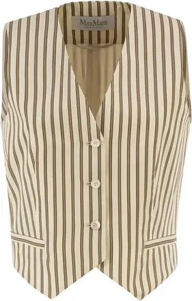 Max Mara Jassen, Dames, Bruin, 2Xs, Katoen, Fauno Gilet