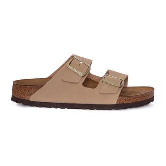 Birkenstock Sliders, female, Beige, Size: 11 US Arizona SFB Narrow Fit