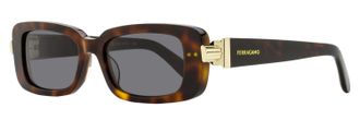 Ferragamo Ferragamo Womens Prisma Rectangular Sunglasses SF1105S 240 Tortoise 52mm