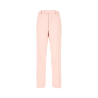 Burberry Chinos, female, Pink, Size: S Wool Tailored Trousers