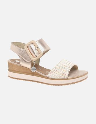 Remonte Womens Capri Womens Wedge Heel Sandals - Tan - Size: 6.5
