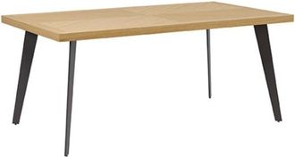 Koketto Home Mesa comedor 140 cm chapa roble patas centrales negras