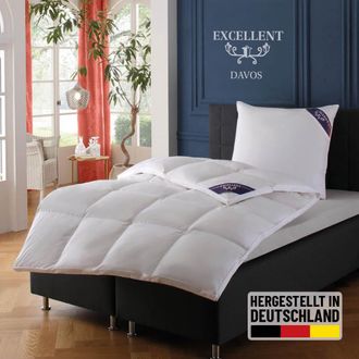 Excellent Gänsedaunenbettdecke »Davos, Bettdecken für Sommer und Winter, Decke« extrawarm Füllung 100Gaensedaunen 1 Stk. tlg. Bettdecke 135x200 cm, 155x220cm un