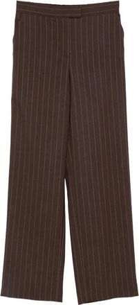 Lardini Lucile Wijde Broek - Dames - Wijde Broeken - Bruin - M - Leer - Broeken