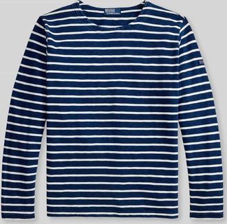 Polo Ralph Lauren Regular Fit Langarmshirt mit Logo-Detail in Marine, Gr&ouml;&szlig;e XL