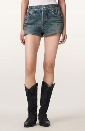 AllSaints Asher Terry Shorts in Illusion Tint Blue at Nordstrom, Size 12 Us