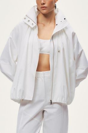 Nocturne Oversized Zip-Front Jacket in White at Nordstrom, Size Medium