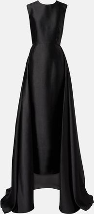 Solace London Abito lungo Larsen in raso