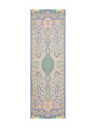 Etro floral-print scarf - women - Wool - One Size - Green