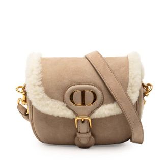 Dior Pre-owned Dior Small Suede Shearling Bobby Crossbody 05-RU-0290