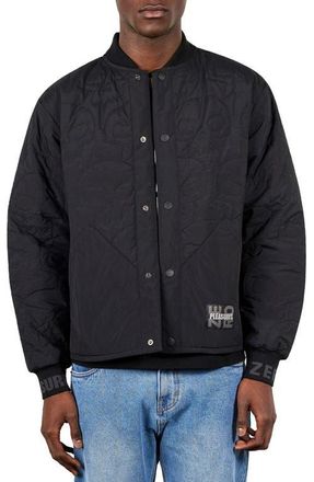 Pleasures X Zero Skateboards Thomas Quilted Bomber Jacket in Black at Nordstrom, Size Xx-Large