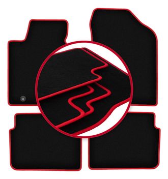 OEM Alfombrillas Carlux-red Para Kia Ceed Ii Hatchback, Familiar, Familiar, Proceed, Coup&eacute; (2012-2018)