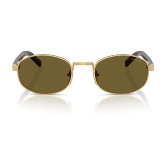 Prada Narrow Oval Sunglasses - unisex - Prada - Sunglasses - Yellow - 52 MM - Accessories