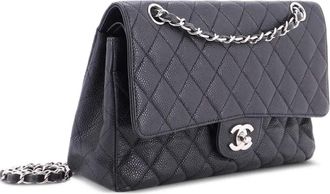 Chanel Classic Double Flap Bag Quilted Caviar Medium shoulder bag - Zwart
