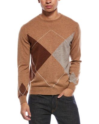 Brodie Argyle Wool & Cashmere-Blend Crewneck Sweater