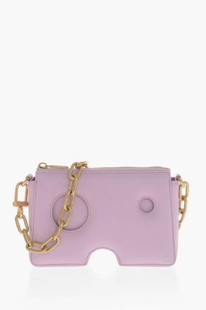 Off-white Borsa a Spalla BURROW in Pelle con Catena Dorata Off-White