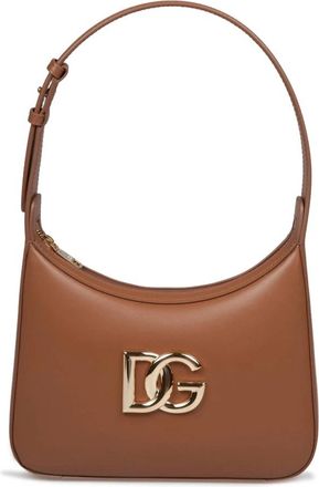 Dolce & Gabbana 3.5 Schoudertas - Dames - Schoudertassen - Bruin - ONE Size - Leer - Tassen