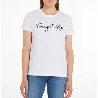 Tommy Hilfiger T-shirt in katoen met ronde hals en korte mouwen