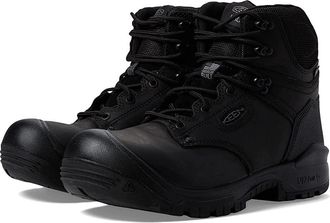 Keen 6 Independence WP Soft Toe Mens Shoes Black/Black : 11.5 D - Medium, Leather