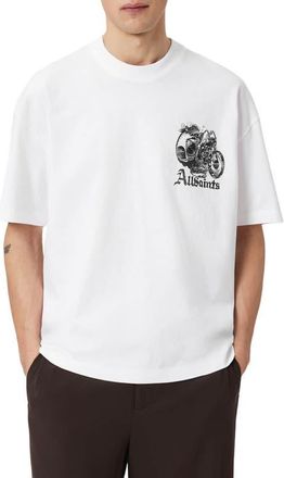 AllSaints Panhead Graphic T-Shirt in Optic White at Nordstrom, Size Xx-Large