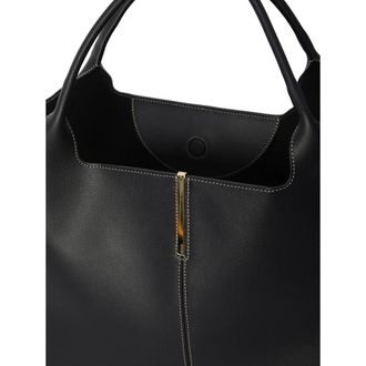 Tod's Calfskin Tote Bag - Black