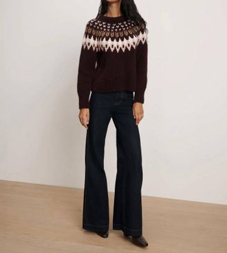Veronica Beard Anne Fairisle Pullover In Multi Brown