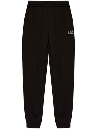 Emporio Armani logo-print jersey track pants - men - Cotton/Polyester - S - Black