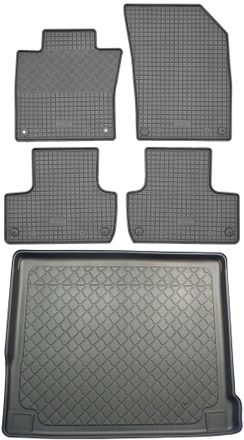 OEM Volvo Xc60 Ii / Xc60 T8 Suv (5 Puertas) Desde 07.2017- / 01.2018 Set - Alfombrillas De Goma Para Coche + Alfombrilla Para Maletero