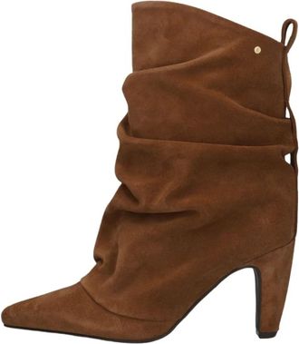 Bronx Schoenen, Dames, Bruin, 39 EU, Leer, Low-Jadey Enkellaarsjes