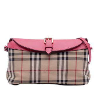 Burberry Pre-owned Burberry Haymarket Check Canvas Leah Crossbody C8790YOLULPA92DJ