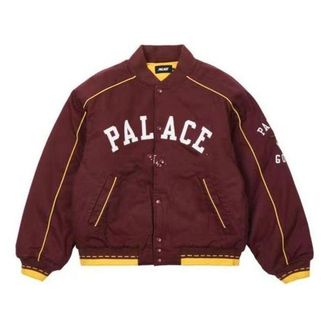 Palace SS22 Varsity Jacket Burgundy P22JK108
