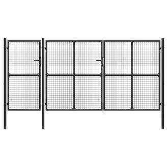 Berkfield Home Garden Gate Steel 400x150 cm Anthracite