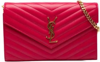 Saint Laurent Pre-owned Quilted Shoulder Bag - Dames - Vintage Schoudertas - Roze - ONE Size - Leer - Vintage