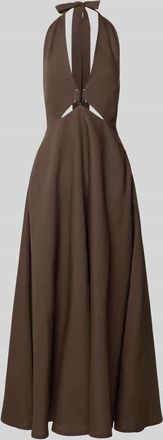 Copenhagen Muse Midikleid aus Lyocell-Mix mit Cut-Out Modell Natu in Schoko, Gr&ouml;&szlig;e XS