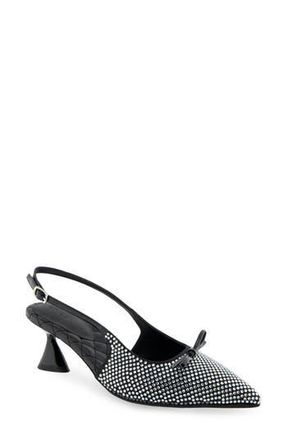 Aerosoles Janice Slingback Pointed Toe Pump in Black Satin at Nordstrom Rack, Size 7.5