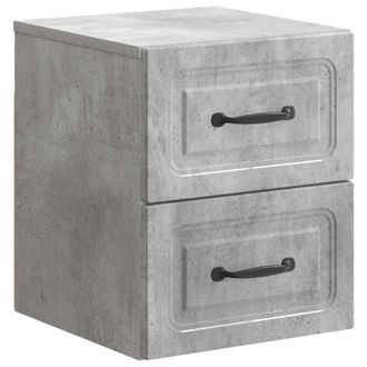 vidaXL Mesita De Noche De Pared Gris Hormig&oacute;n 34,5 X 33 X 40 Cm Vidaxl
