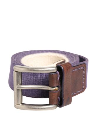 Ermanno Scervino Men Canvas Metal Buckle Mens Belt (Pre-Owned)