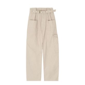 Isabel Marant Wide Trousers, female, Beige, Size: M Mathilda Pants