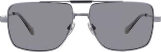 Ferragamo Grey Navigator Titanium Mens Sunglasses SF318SP 021 60