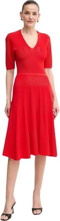 H&eacute;rve L&eacute;ger Maxi Jurken - Dames - Casual kleedjes - Rood - M - Kleedjes