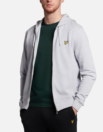 Lyle & Scott Mens Lyle & Scott ML420VOG Mens Hoodies Long Sleeve Full Zip Winter New Hooded Tops - Grey - Size: 40/Regular